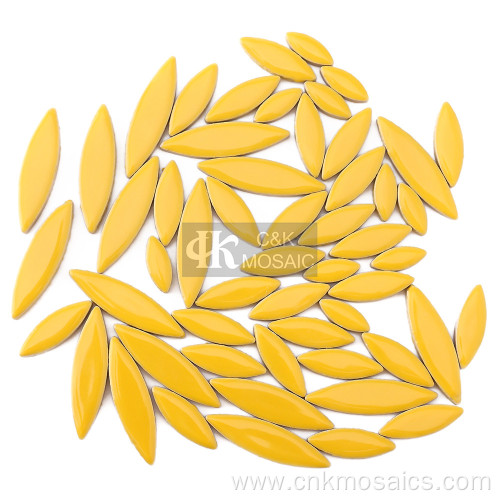 Yellow Leaf Shape Ceramic Mosaic for Mosaic Art